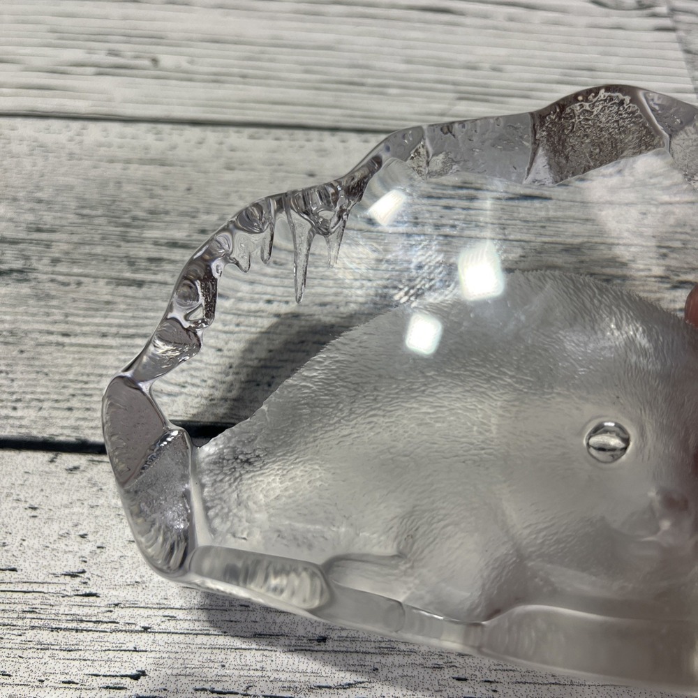 Mats Jonasson Crystal Art Glass Baby Seal Sculpture Signed And Numbered J150 - Picture 2 of 8